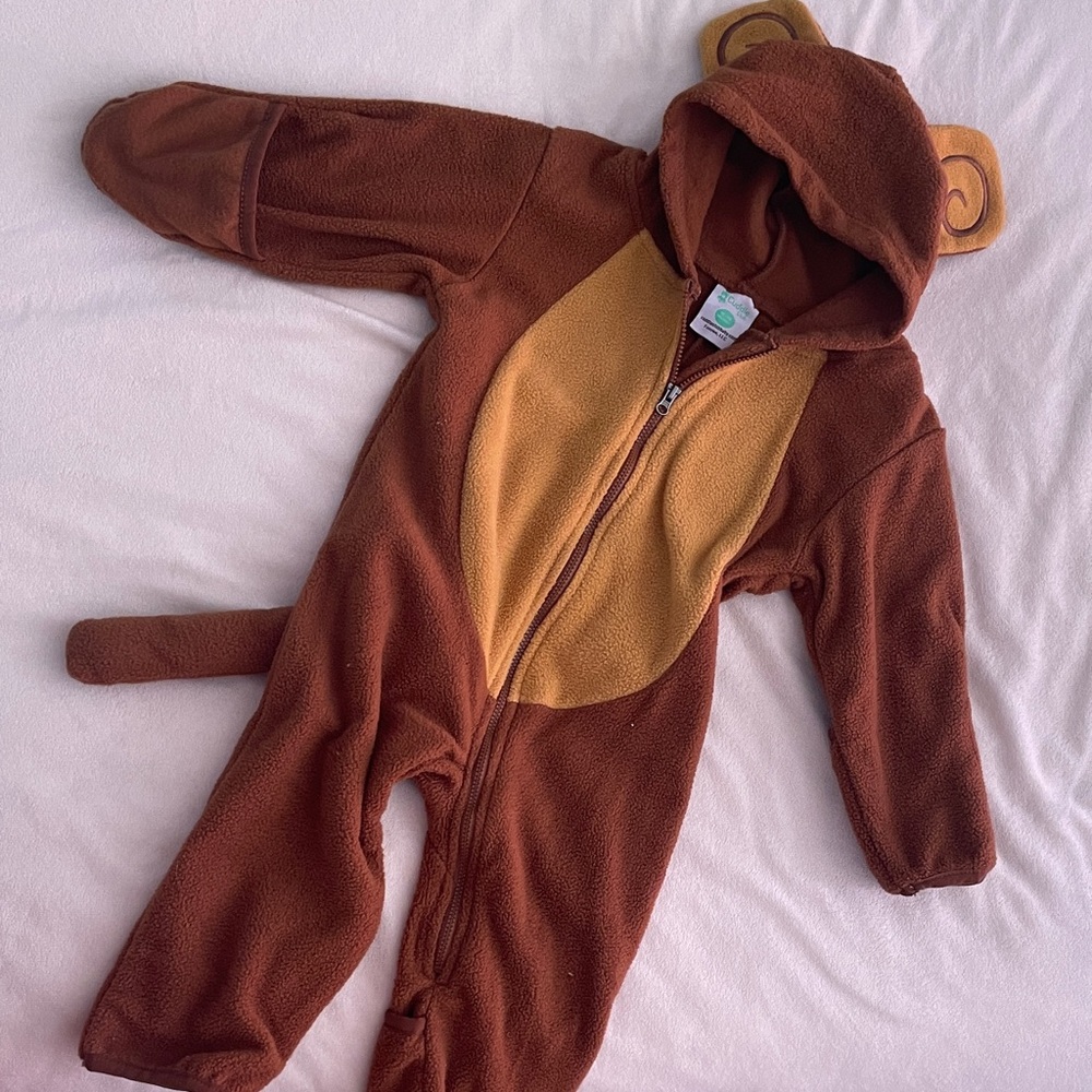 Brown Monkey Kids One Piece Costume